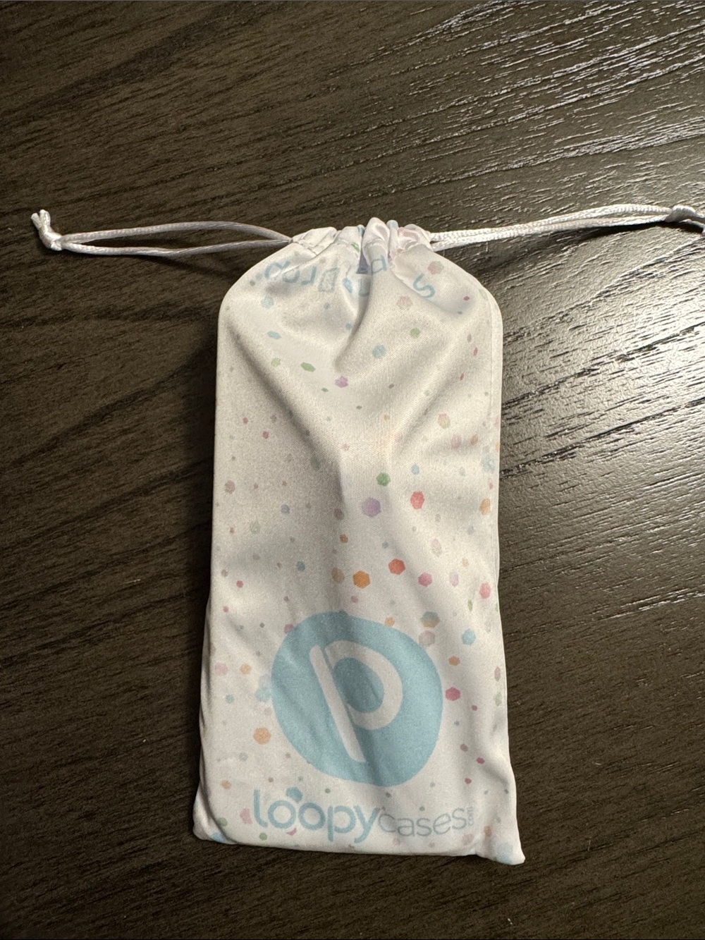 Loopy Cases Drawstring Pouch in Pastel Confetti